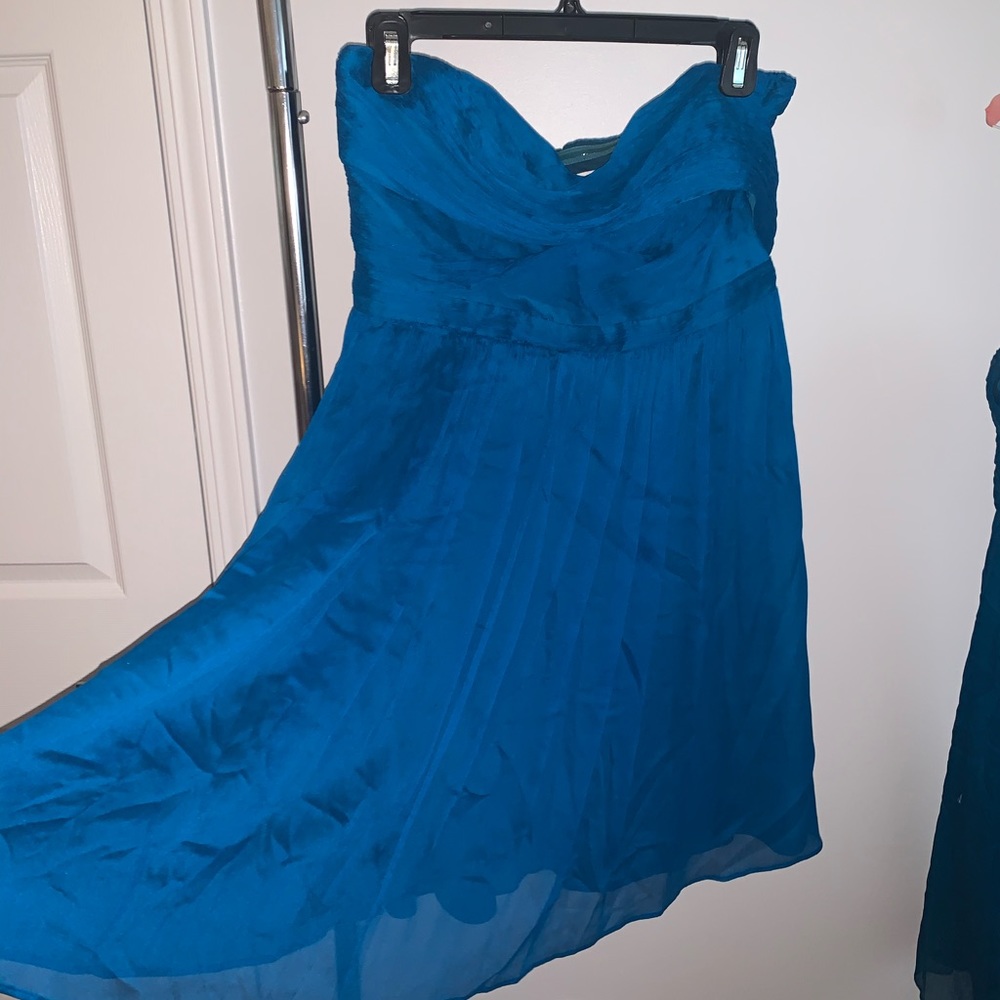 Strapless Blue Dress